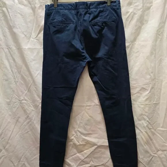J. Crew Broken In dark blue casual pants 32x32 100% cotton actual waist 34" - Picture 8 of 9
